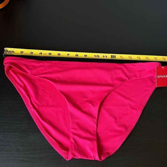 NWT SPANX Swim Classic Bikini Bottom Hot Pink Hibiscus XL Double Layer UPF 50 - Picture 9 of 11